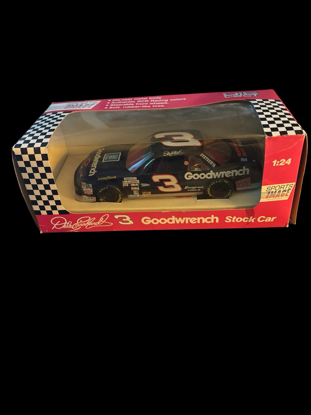 Goodwrench #3 Diecast Stock Car 1:24 Scale - Black & Red